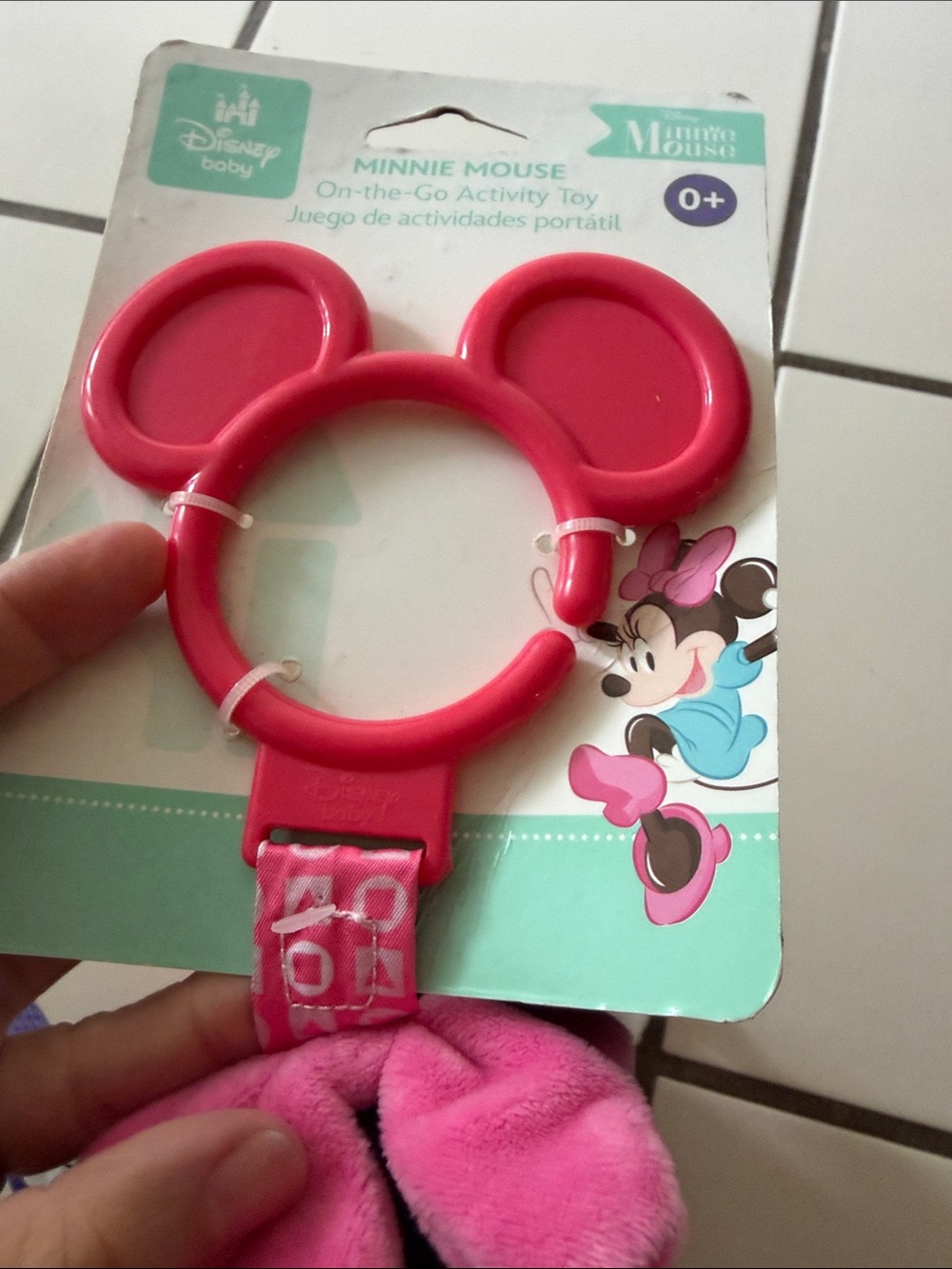 Disney Minnie Mouse Pink Plush Activity Toy - Clip-On Baby Toy - Picture 6 of 7